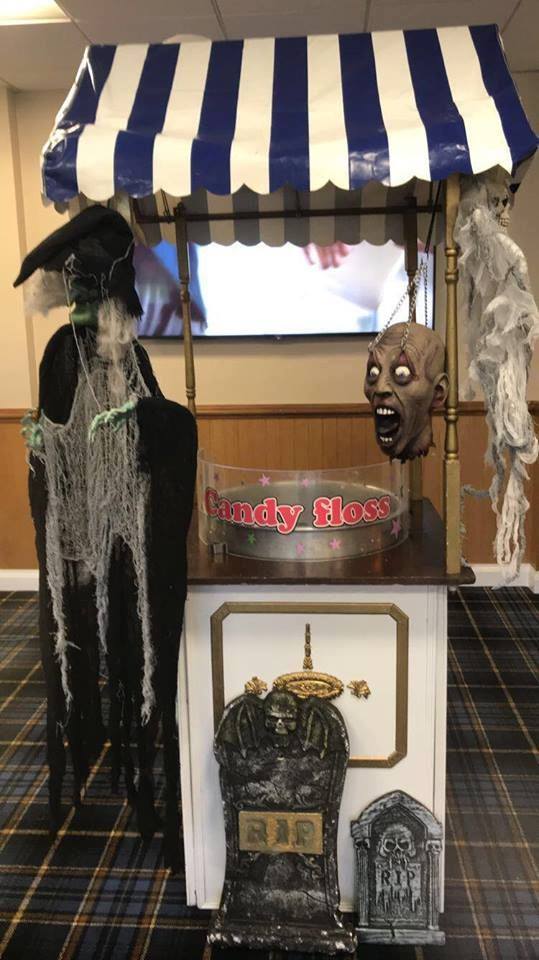 Spooky themed Candy Floss Cart
